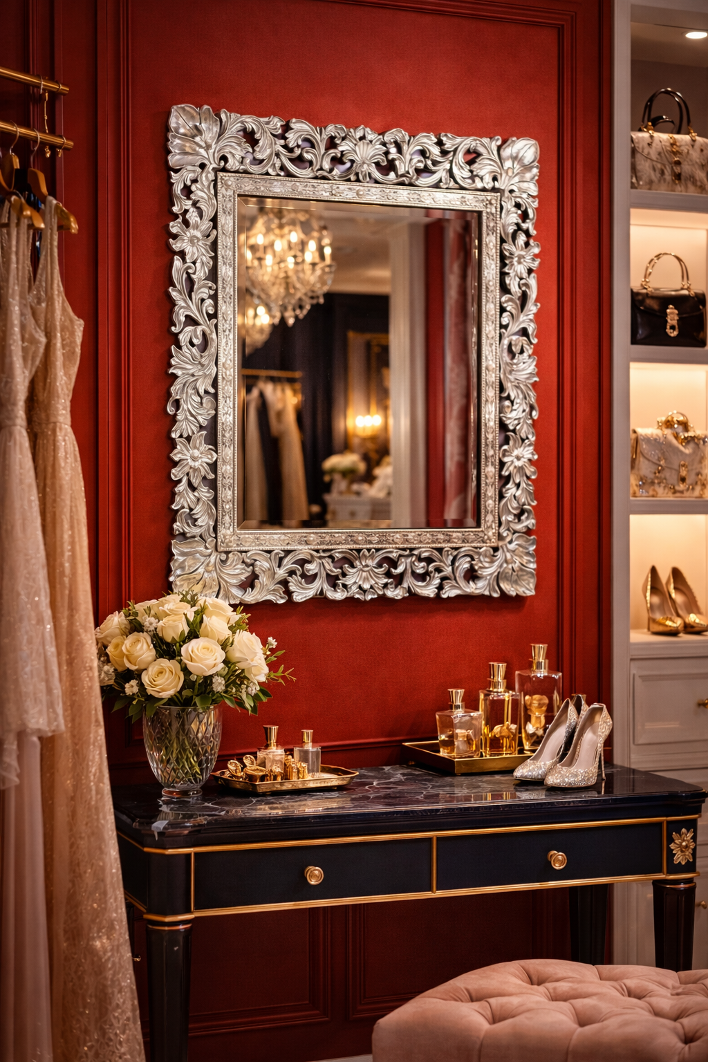 Leafy Border Rectangular Mirror thumbnail